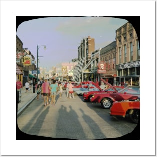 Cool Beale Street Memphis Tennessee skyline blue clouded sky USA city break Posters and Art